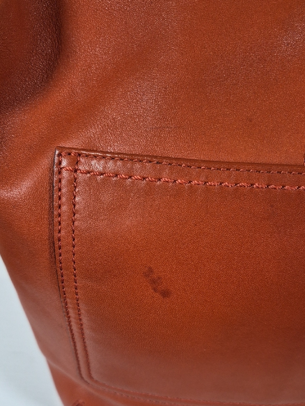 Coach Orange Leather Bleeker Duffle with Tattersall lining - Picture 15 of 16